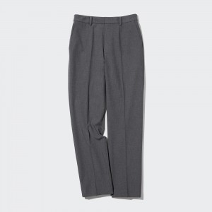 Uniqlo Smart Ankle Length Trousers Long Oberteile Damen Grau | 06423EYWM