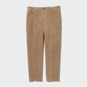 Uniqlo Smart Corduroy Ankle Length Trousers Hosen Herren Beige | 72590RIOF