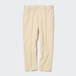 Uniqlo Smart Corduroy Ankle Length Trousers Hosen Herren Beige | 19028WVFH