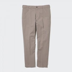 Uniqlo Smart Cotton Ankle Length Trousers Long Hosen Herren Beige | 51723ZMOY
