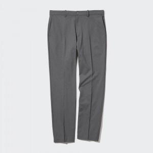 Uniqlo Smart Ultra Stretch Ankle Length Trousers Long Hosen Herren Grau | 34506XHTN