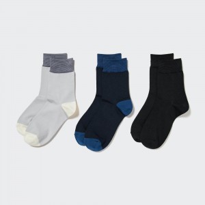 Uniqlo Socks Three Pairs Socken Damen Grau | 98034BNEM