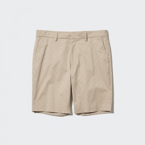 Uniqlo Stretch Slim Fit Shorts Hosen Herren Beige | 03568RFJL