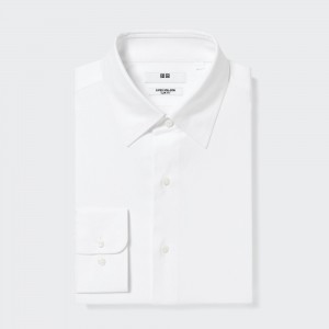 Uniqlo Super Non Iron Slim FiT-Shirt Regular Collar Hemd Herren Weiß | 68250OVWR