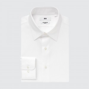 Uniqlo Super Non Iron Slim FiT-Shirt Regular Collar Hemd Herren Weiß | 48926ILYU