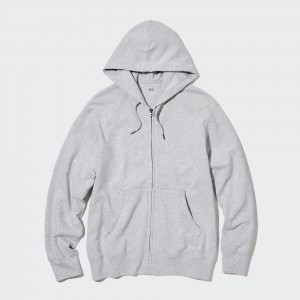 Uniqlo Sweat Zipped Hoodie Hoodie Herren Grau | 97683VESY