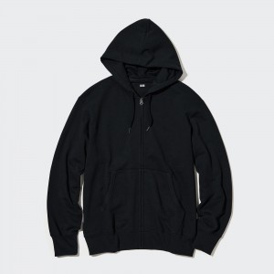 Uniqlo Sweat Zipped Hoodie Hoodie Herren Schwarz | 98612PWGE