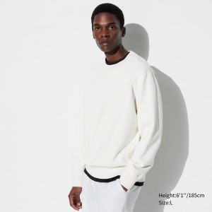 Uniqlo Sweatshirt Hoodie Herren Weiß | 40856ZCPU