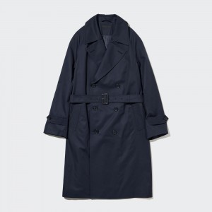 Uniqlo Trench Coat Jacken Herren Navy | 16943PODX