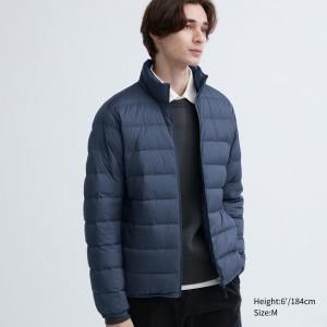Uniqlo Ultra Light Down 3d Cut Quilted Jacket Jacken Herren Blau | 07453VXGH