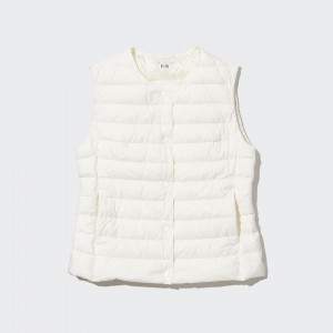 Uniqlo Ultra Light Down Compact Vest Jacken Damen Weiß | 72850CHQT