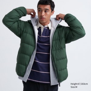 Uniqlo Ultra Light Down Jacket 3d Cut Jacken Herren Grün | 23967ESQU