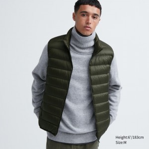 Uniqlo Ultra Light Down Quilted Vest Jacken Herren Olivgrün | 05672MLJF