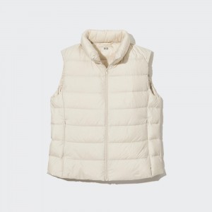 Uniqlo Ultra Light Down Vest Jacken Damen Weiß | 31540CAQZ