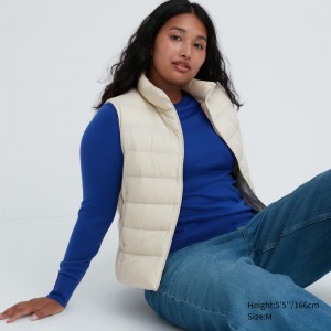 Uniqlo Ultra Light Down Vest Jacken Damen Weiß | 89736PSGW