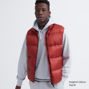 Uniqlo Ultra Light Down Vest Jacken Herren Rot | 15023PLIQ