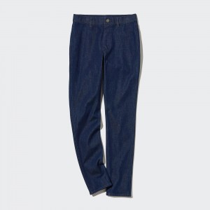 Uniqlo Ultra Stretch Denim Leggings Trousers Long Oberteile Damen Navy | 93065WKNB