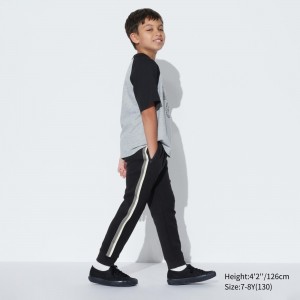 Uniqlo Ultra Stretch Dry Joggers Hoodie Kinder Schwarz | 53842FGMV