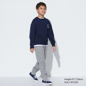 Uniqlo Ultra Stretch Dry Joggers Hoodie Kinder Grau | 01837TYIC