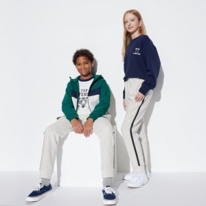 Uniqlo Ultra Stretch Dry Joggers Jogginghose Kinder Hellgrau | 32580LGVP