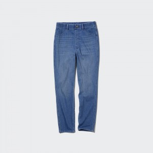 Uniqlo Ultra Stretch High Rise Cropped Leggings Jeans Damen Blau | 29638GVBT