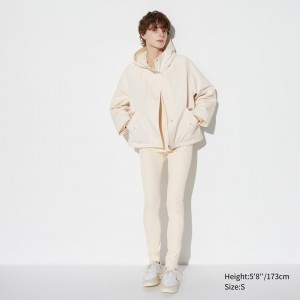 Uniqlo Ultra Stretch Leggings Long Oberteile Damen Weiß | 72890GBKM