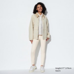 Uniqlo Ultra Stretch Leggings Oberteile Damen Weiß | 80132UKCQ