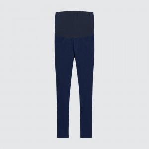 Uniqlo Ultra Stretch Maternity Denim Leggings Schwangerschaftskleidung Damen Blau | 72083ZXJQ