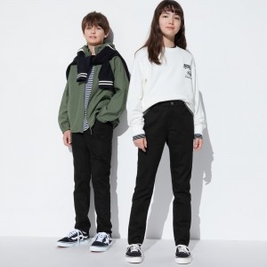 Uniqlo Ultra Stretch Slim Fit Jeans Jogginghose Kinder Schwarz | 08416SNRY