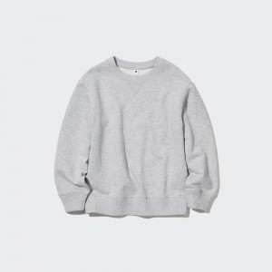 Uniqlo Ultra Stretch Soft Sweatshirt Hoodie Kinder Grau | 08641NMPA