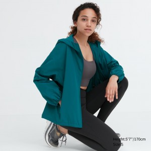 Uniqlo Uv Protection Pocketable Parka Jacken Damen Grün | 73489DGPJ