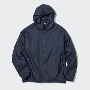 Uniqlo Uv Protection Pocketable Parka Jacken Herren Navy | 28135XWSO