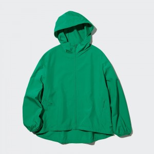 Uniqlo Uv Protection Pocketable Parka Jacken Damen Grün | 04517NRZC
