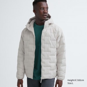 Uniqlo Warm Padded Parka Jacken Herren Weiß | 60319QYOE