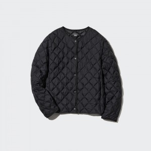 Uniqlo Warm Padded Quilted Jacket Jacken Damen Schwarz | 07364ZBDX