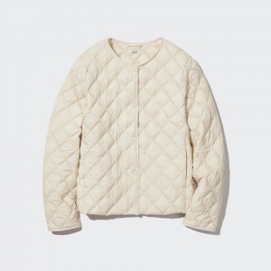 Uniqlo Warm Padded Quilted Jacket Jacken Damen Weiß | 87624HJUA