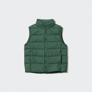Uniqlo Warm Padded Washable Vest Water Repellent Jacken Kinder Grün | 38459KQIF
