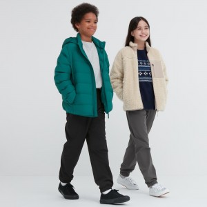 Uniqlo Warm Stretch Lined Joggers Jogginghose Kinder Schwarz | 61935FXRV