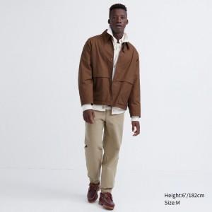 Uniqlo Washed Jersey Ankle Length Joggers Jogginghose Herren Beige | 05783JXBK