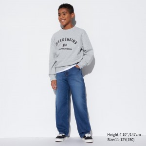 Uniqlo Wide Leg Jeans Jogginghose Kinder Blau | 30416SPCR